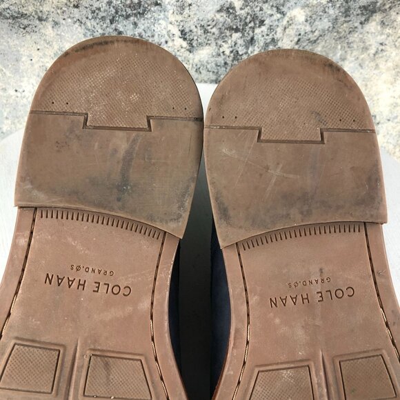 Cole Haan Men's Size 10M Tyler Grand.OS Blue Leather Plain Toe Derby Oxford Shoe - Picture 10 of 12